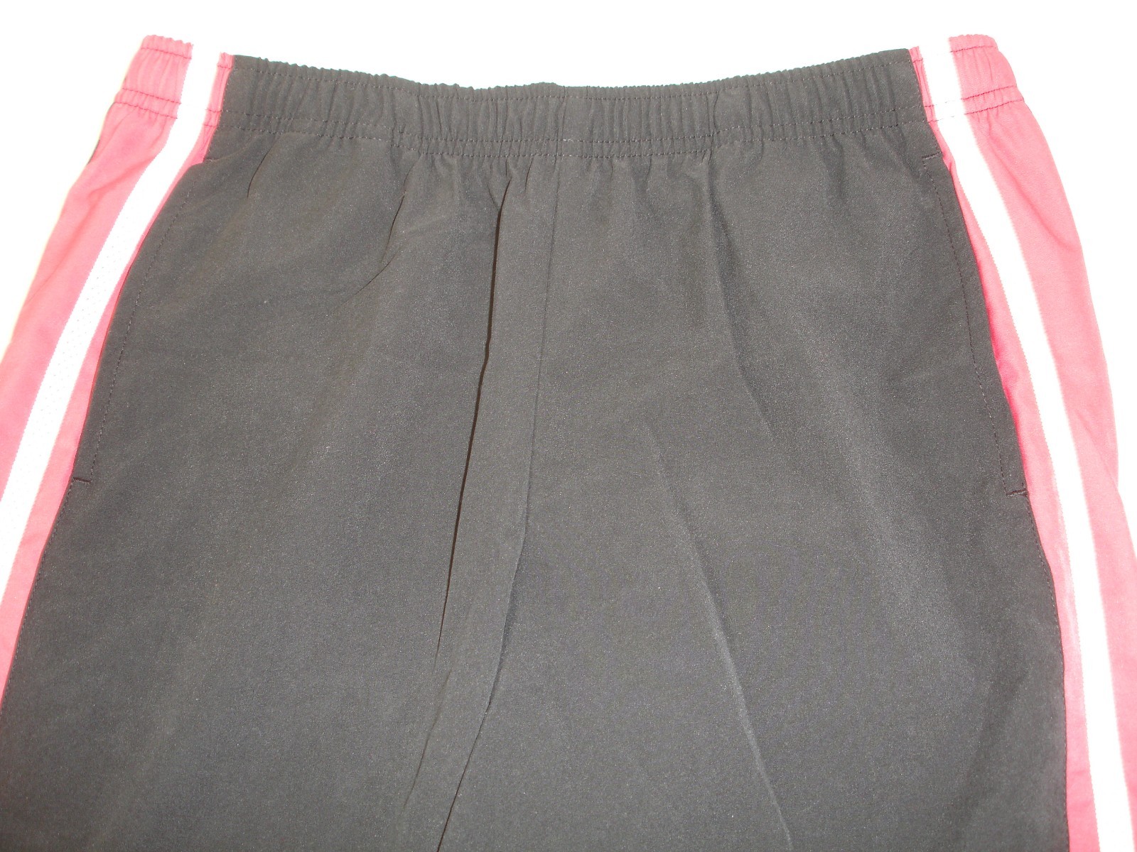 Nike Women's S (4-6) Black Pink White Stripe Capri Track Yoga Pants Walk Run thumbnail 7