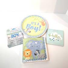 Gender Reveal Boy Party, Baby Shower Balloon Decoration, Plates Napkins for 16