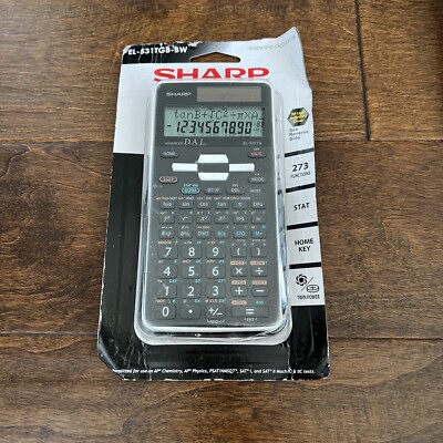 Sharp EL-531TGB-BW Scientific Calculator  Black & White Free S&H New