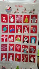 Pottery Barn 25 Pocket Christmas Advent Calendar Monogrammed "The Noggles"
