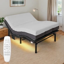 Ergonomic Queen Size Adjustable Bed /Remote, Massage, Nightlight, USB Ports