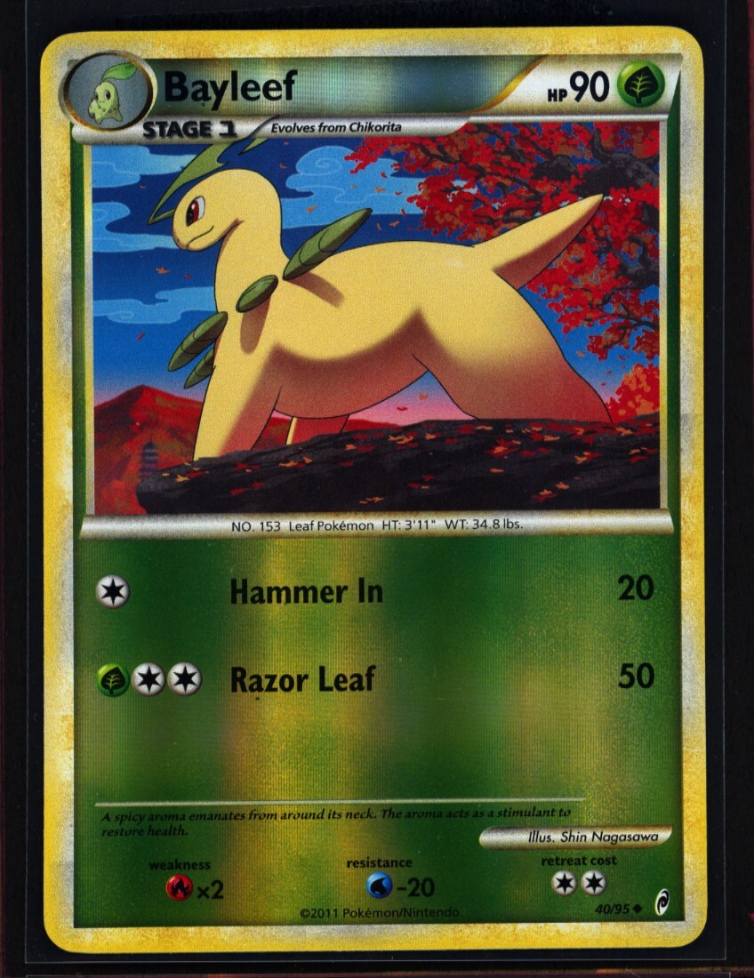 1x Bayleef 40/95 Call of Legends Reverse Holo Uncommon Pokémon NM 0404#238-240