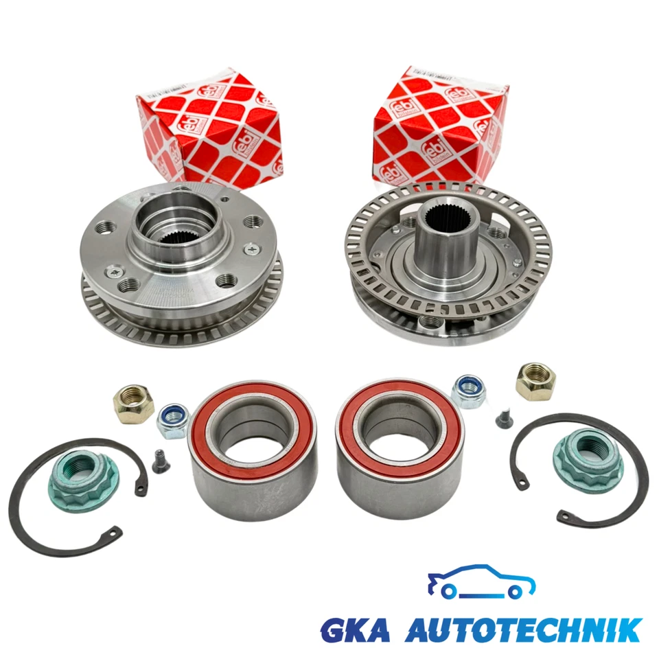 2x RADNABE 5x100 + FEBI RADLAGER VORNE für VW GOLF 3 GTI 16V VR6 CORRADO PASSAT