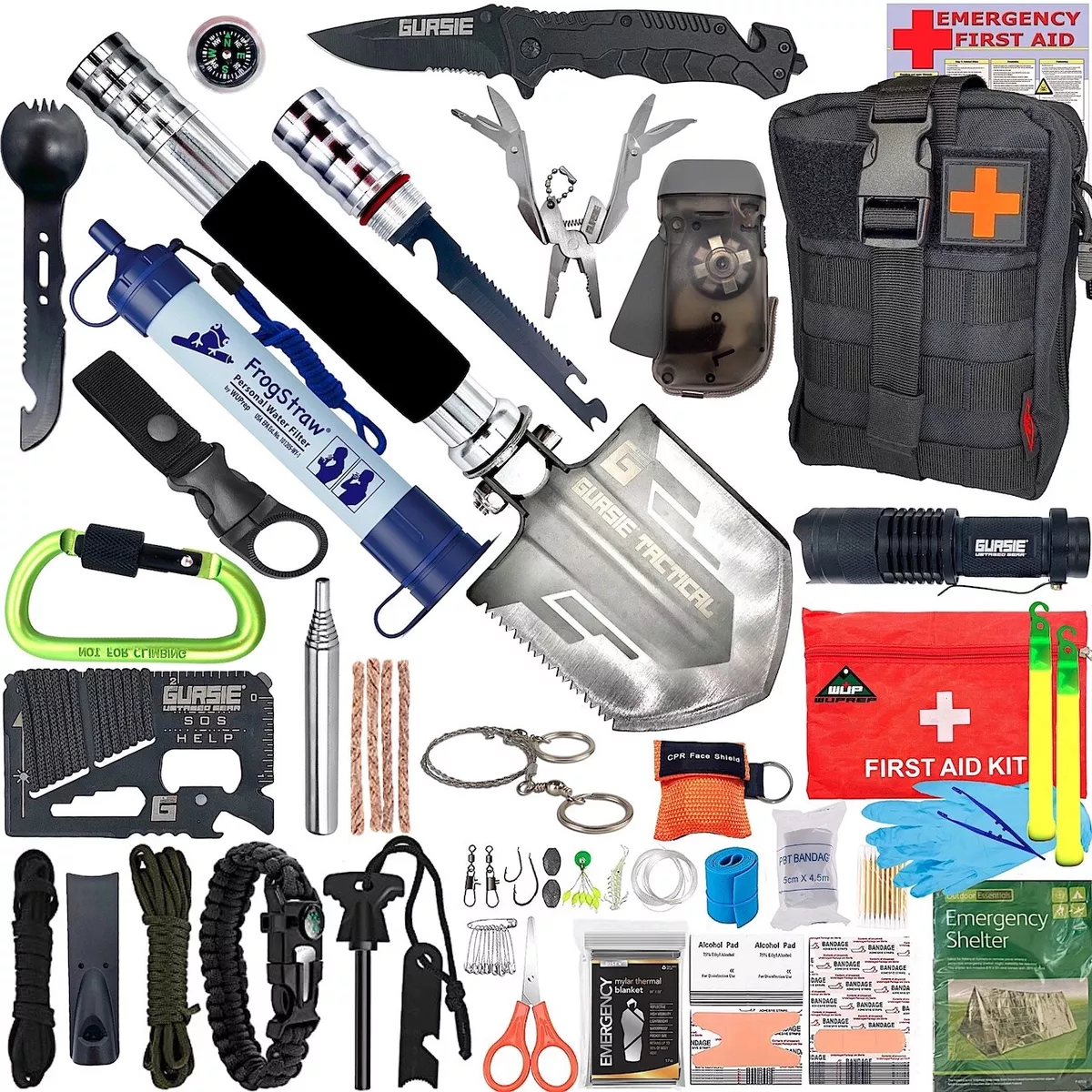 Cool Camping Gifts Wilderness Survival Gear Hunting Gear 150 Piece Survival  Kit