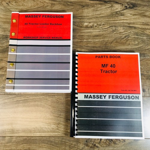 Massey Ferguson Mf 40 Industrial Tractor Service Repair Manual Parts Catalog