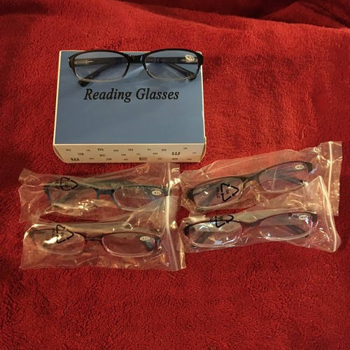 5er Pack Lesebrillen +400 Federscharniere Mehrfarbig Unisex *NEU SIEHE Details