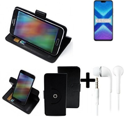 360° Schutz Hülle für Huawei Honor 9x Lite + headset Wallet CaseUniversal sch