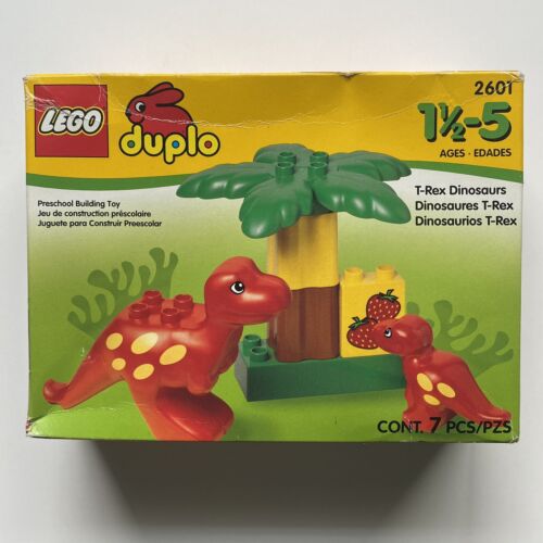 NEW LEGO DUPLO Red T-Rex Dinosaur Set #2601 NIB Vintage Retro 1997 Mom & Baby - Picture 1 of 7