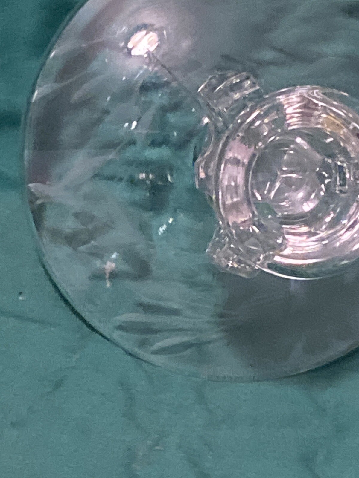 Vintage Clear Glass Candle Stick Holder Ornate Etched Cattails eBay