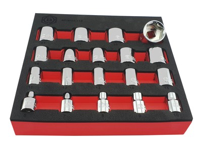 STECKSCHLÜSSELSATZ 3/8 ZOLL SQ DR GRÖßEN 8 BIS 24 MM VON BRITOOL HALLMARK