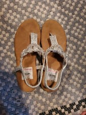 Silver Rhinestone Sandals Size 8 1/2