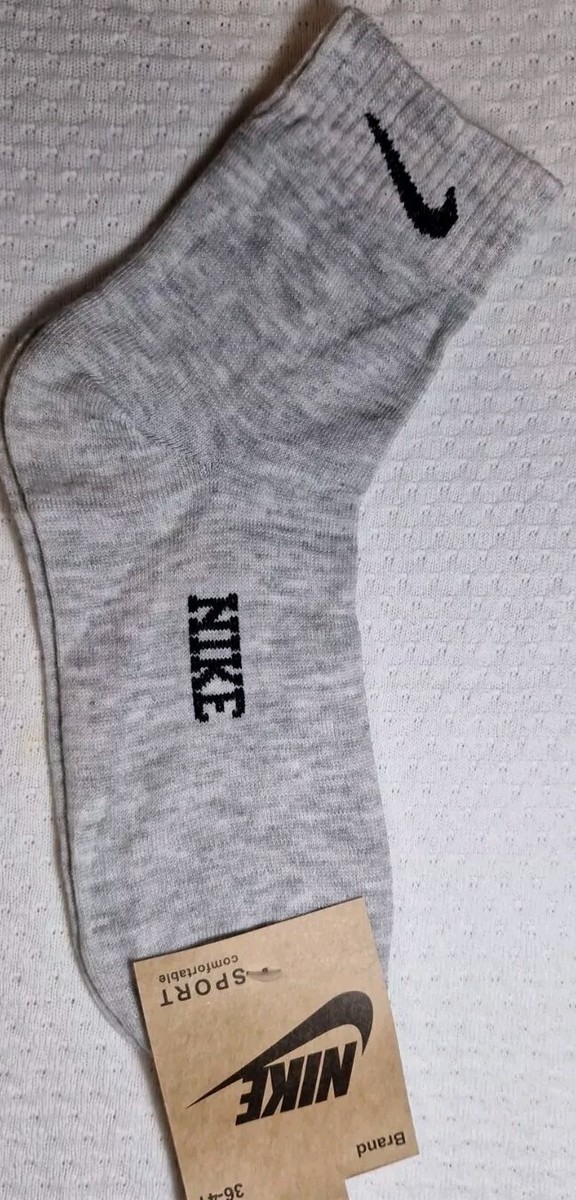 grey ankle socks nike