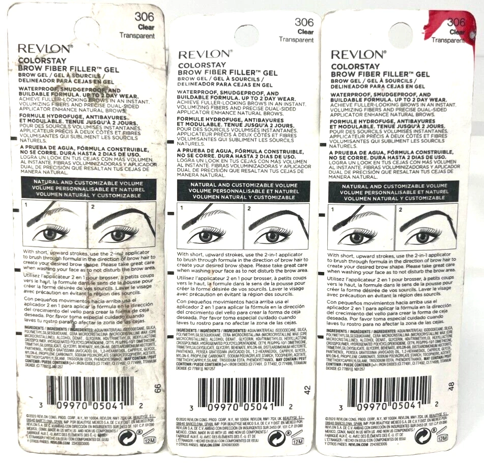 (3) Revlon Colorstay Brow Fiber Filler Sealed 0.23 fl oz Each 306 - Clear - Image 3 of 3