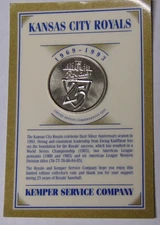 Kansas City Royals 1969-1993 25 Years Commemorative Coin Kemper Service Company