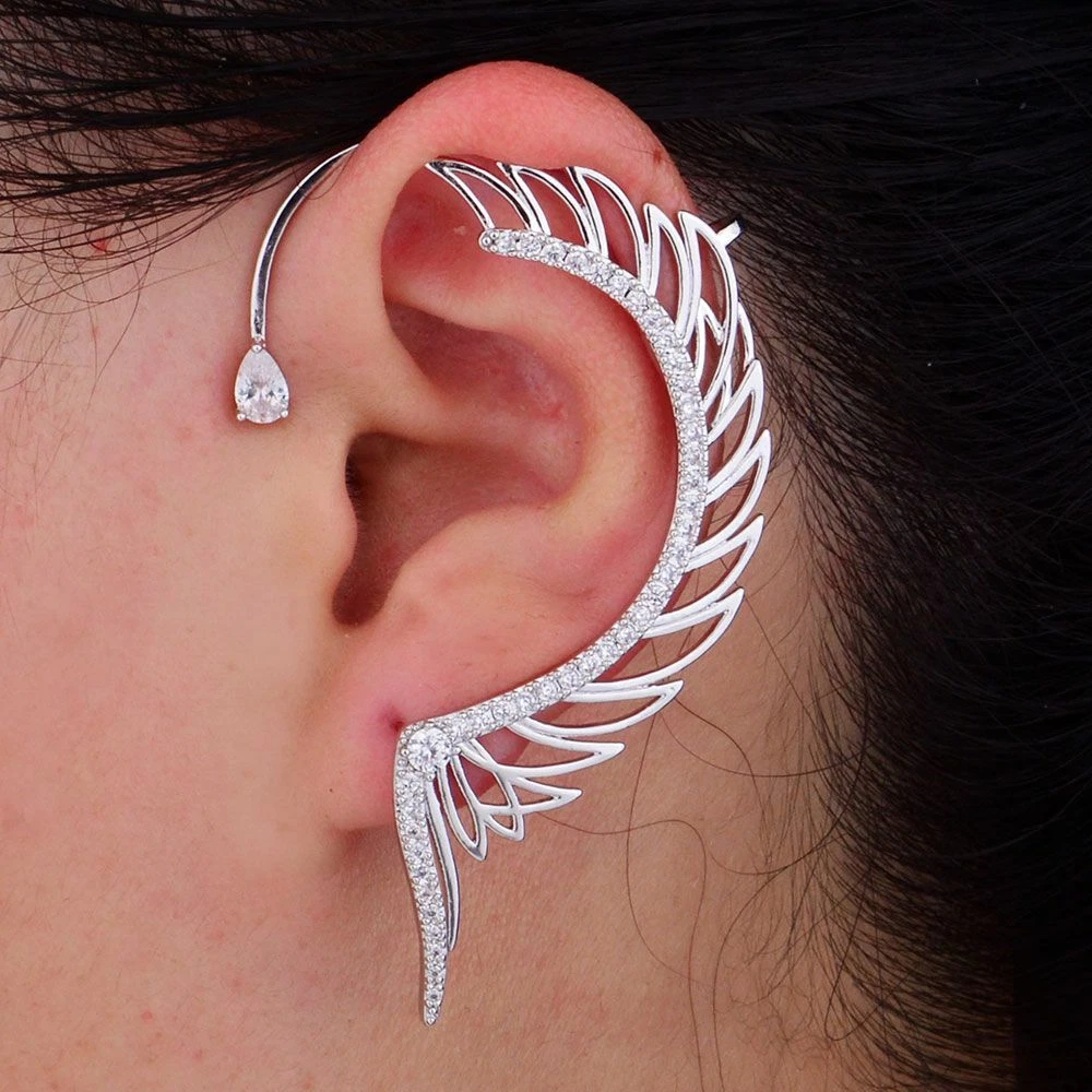 Angel wing cuff earrings deals