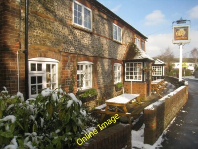 Photo 6x4 Too cold to sit outside East Oakley Barley Mow, village pub. c2012
