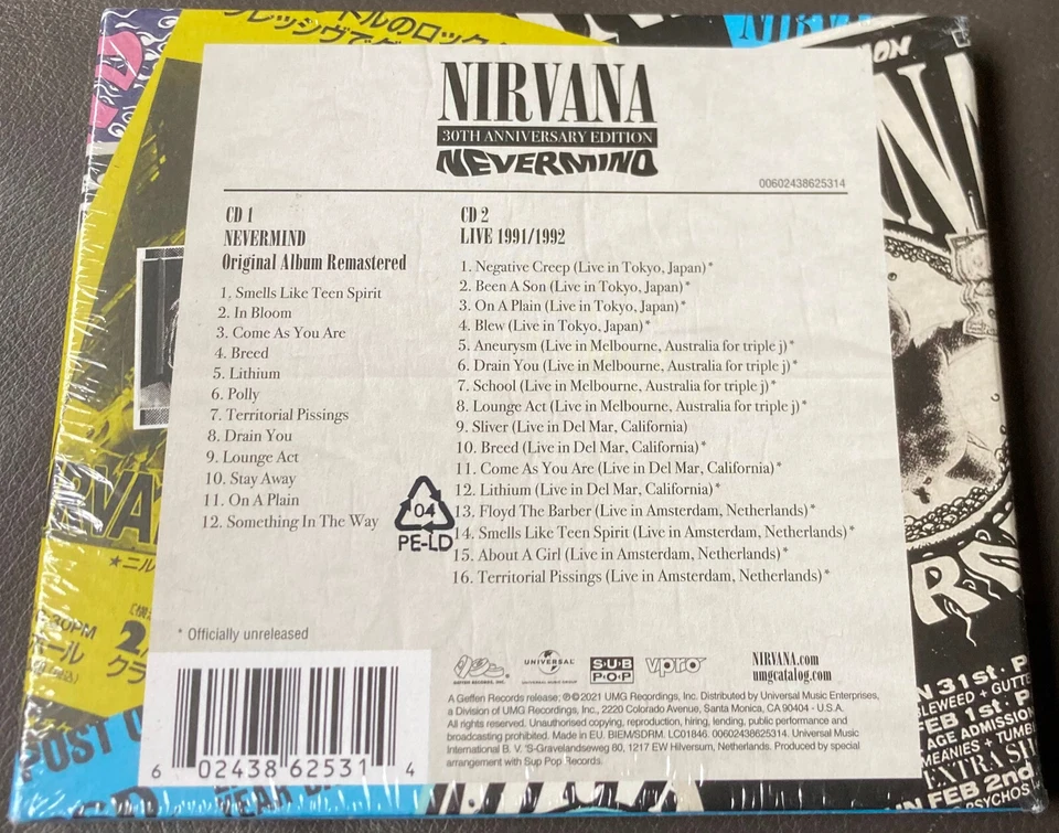 Nirvana: NEVERMIND - 30th Anniversary Deluxe Ed. - 2CD Mini-LP FOC - NEU/OVP/SLD - Bild 2 von 2
