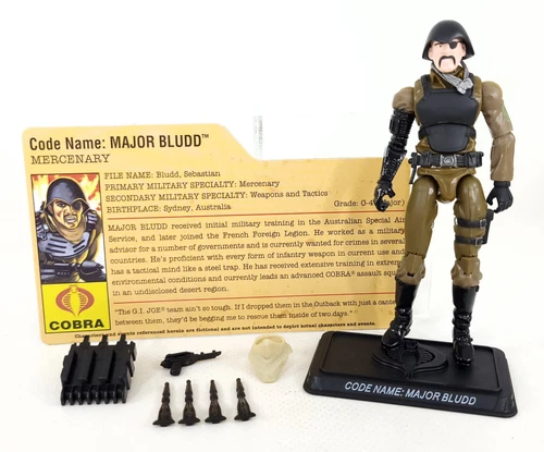 GI JOE COBRA 25th ANNIVERSARY HASBRO 2008 DESSERT ASSAULT MAJOR BLUDD 4-INCH