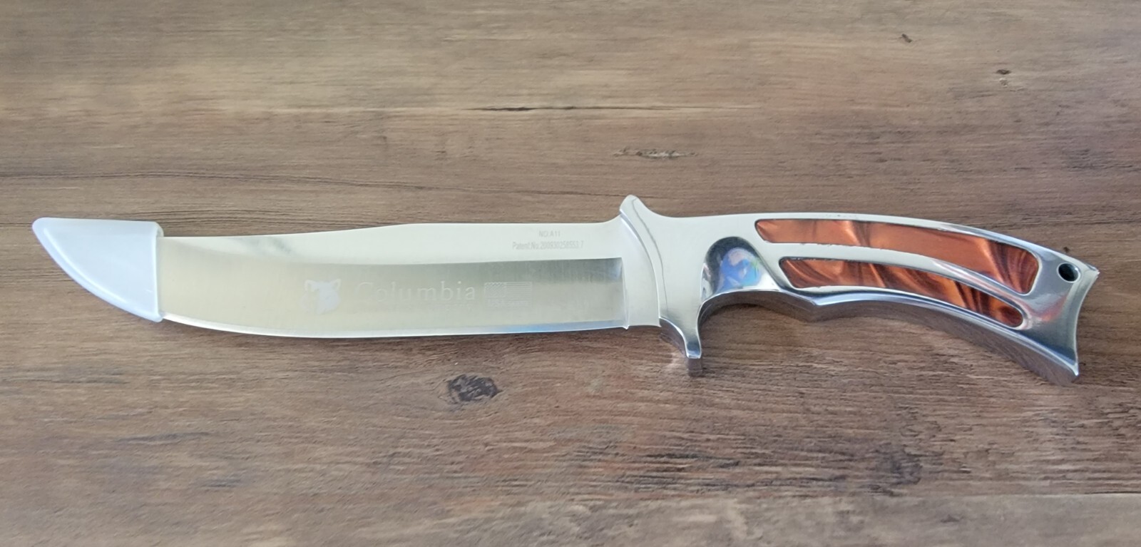 COLUMBIA JINLANG COMPANY 11" HUNTING KNIFE, NEW USA SABER W/SHEATH eBay