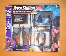DSI Electronics Vintage TECH-LINK Base Station with 2 Hand Held Walkie Talkies