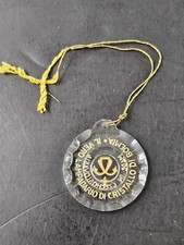 Lampadario vintage originale cristallo di Boemia cartellino da appendere o tirare Cecoslovacchia