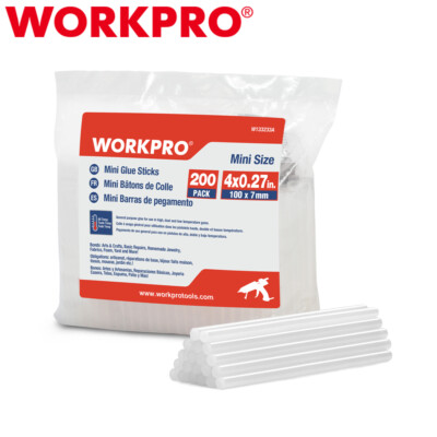 #ad WORKPRO 200 pack 0.27x4 inches Mini Hot Glue Sticks Fit for Most Glue Guns Craft $15.39