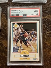 PSA 9 1990 FLEER BASKETBALL CARD TIM HARDAWAY ROOKIE GOLDEN STATE WARRIORS