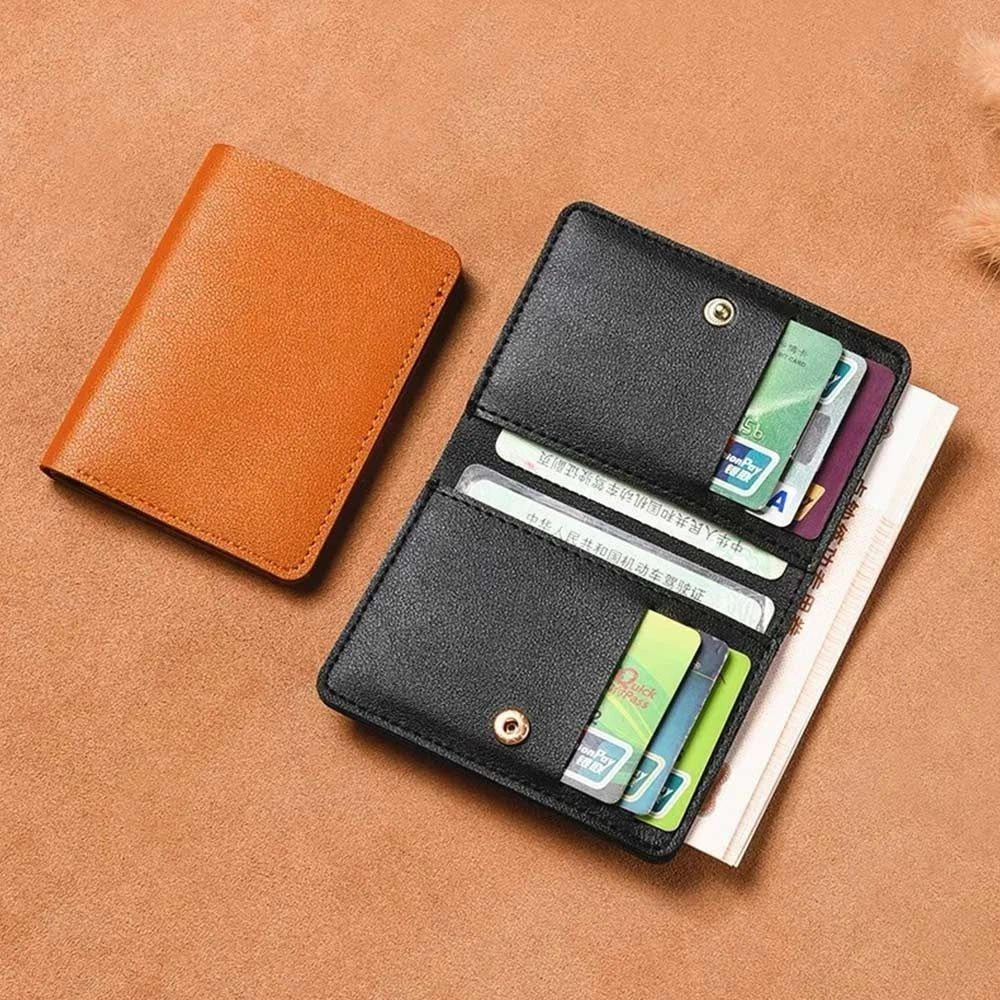 Soft Card Wallet Leather Small Purse Fashion Credit Card Holder Men Women