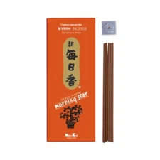 Japanese Nippon Kodo Morning Star MYRRH Incense 200 Sticks with Incense Holder