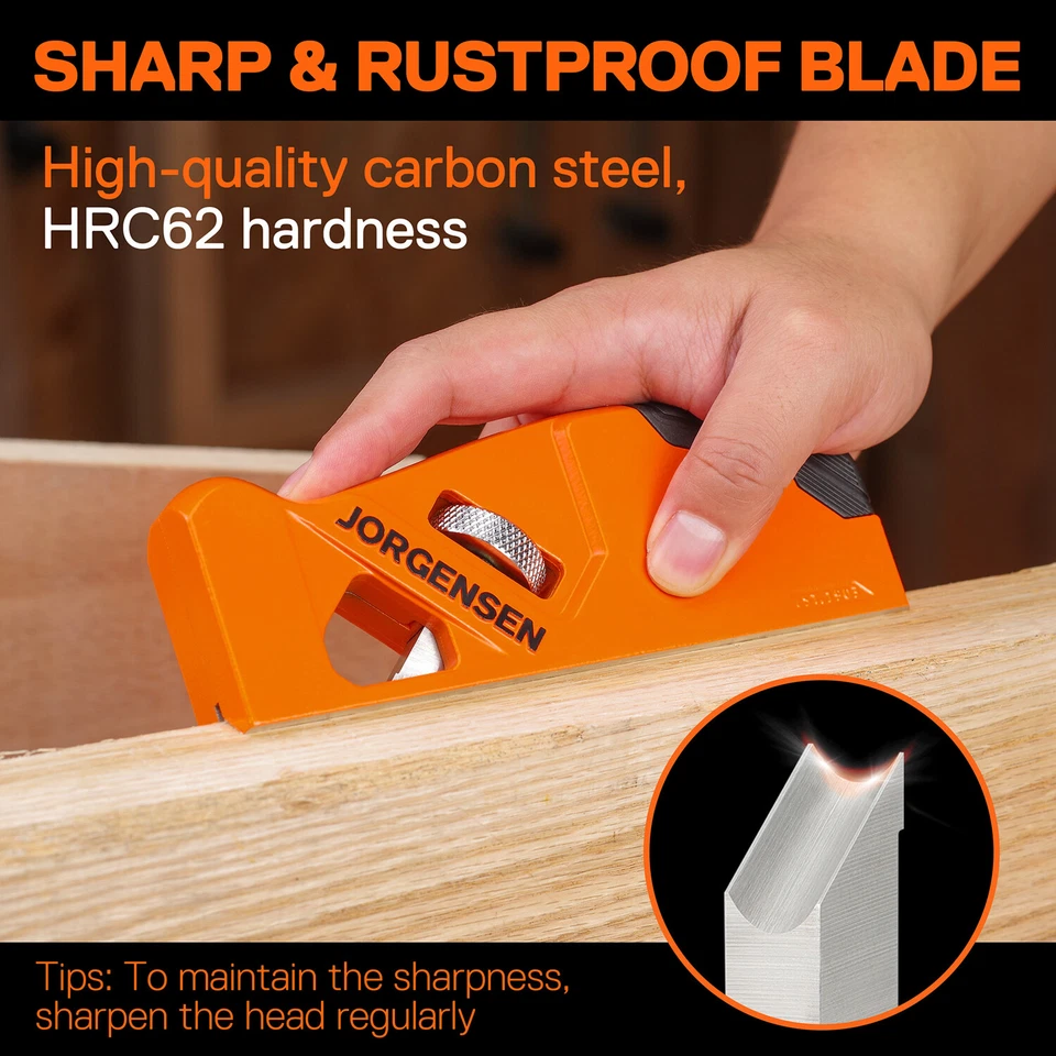 JORGENSEN Chaflán Plano Borde Plano Esquina Espacio Almacenamiento Plano Mano 4 Cabezales Cortadores Foto 2 de 4