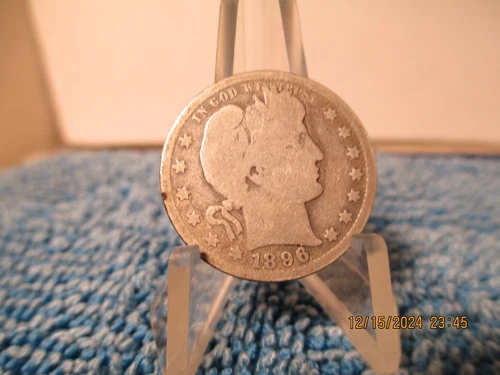 1896-O BARBER QUARTER #3