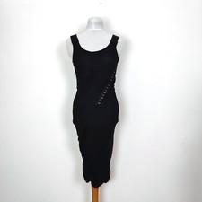 Dolce & Gabbana Dress Size UK 6 IT 40 Black Hook & Eye Bodycon Wiggle Evening