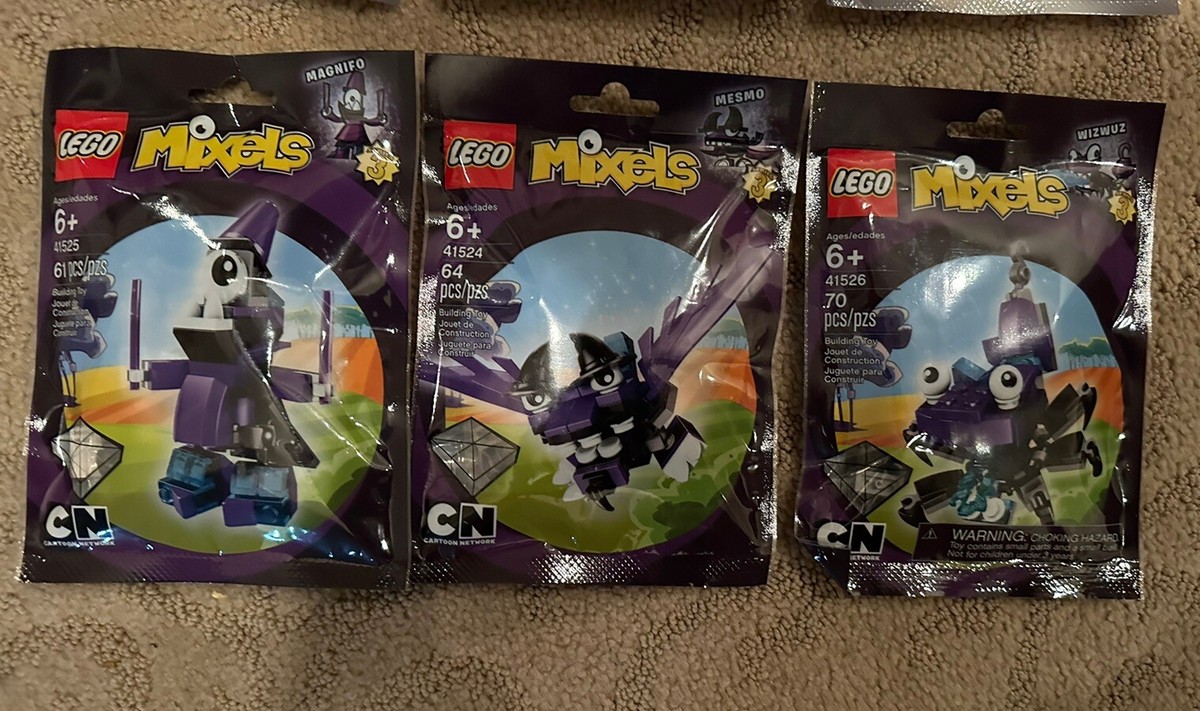 LEGO MIXELS SERIES 3 (LOT OF 3) 41524-MESMO, 42525-MAGNIFO, 41526