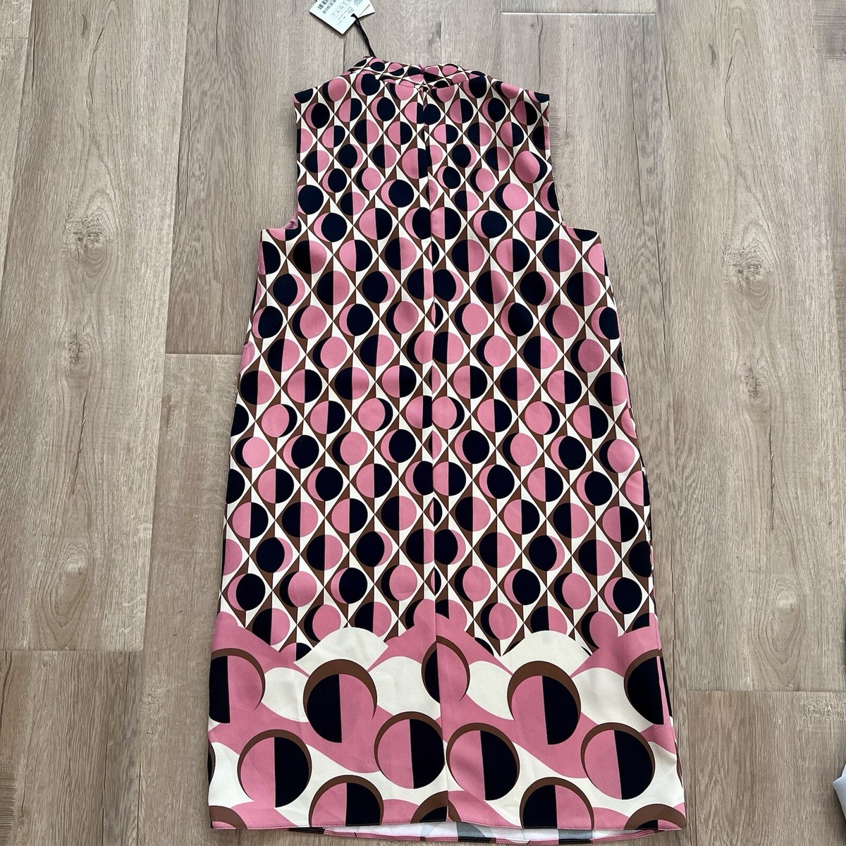 ワンピース BARROW Woman Dress Pink 033978 BW008 Marella Womens Kabuki Geo Print Shift Dress, Pink Black