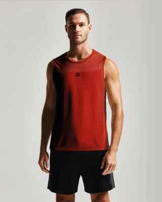 ATHLETIC COMFORT RUST PUMP VEST - L - ANATOMICAL TANKTOP NO STRESS BRICK