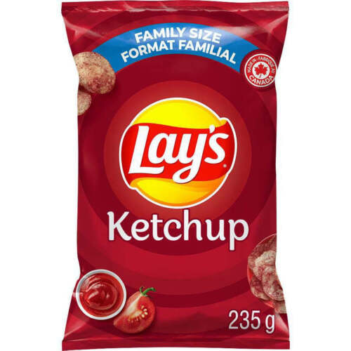 Lay's Potato Chips - Ketchup, 235g/8.3 oz., (24pk) {Imported from Canada} - Picture 2 of 5