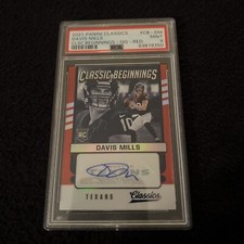 2021 Panini Classics Davis Mills Classic Beginnings Red Rookie Auto! PSA 9! /25!