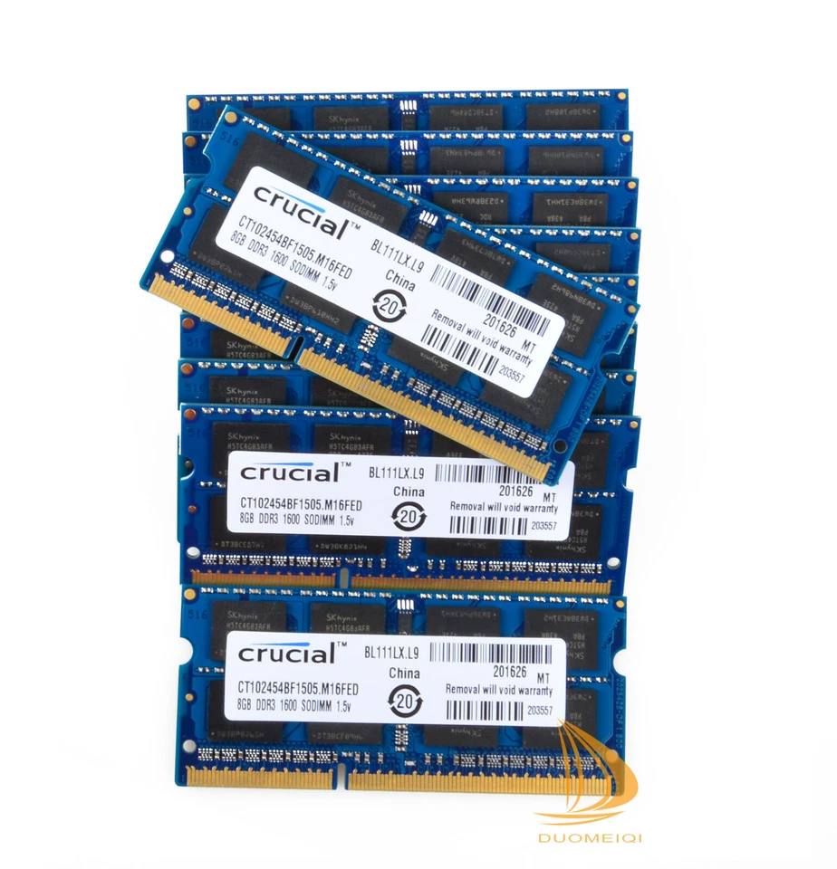 Crucial 10x 8GB 2Rx8 PC3-12800S DDR3 1600Mhz 1.5V SODIMM RAM Laptop Memory #D1 - Image 2 of 4