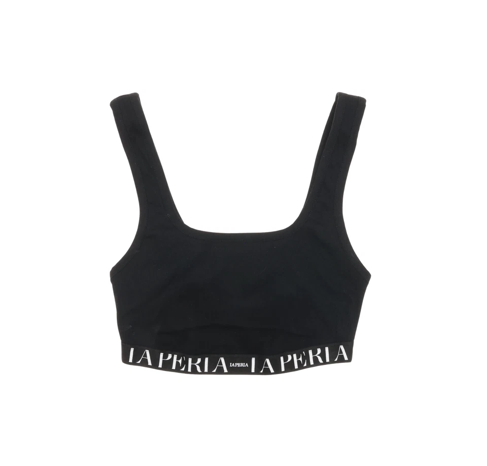 Bralette La Perla L120414 Mujer Negro Acanalado Logo Zona Confort Talla S Foto 3 de 4