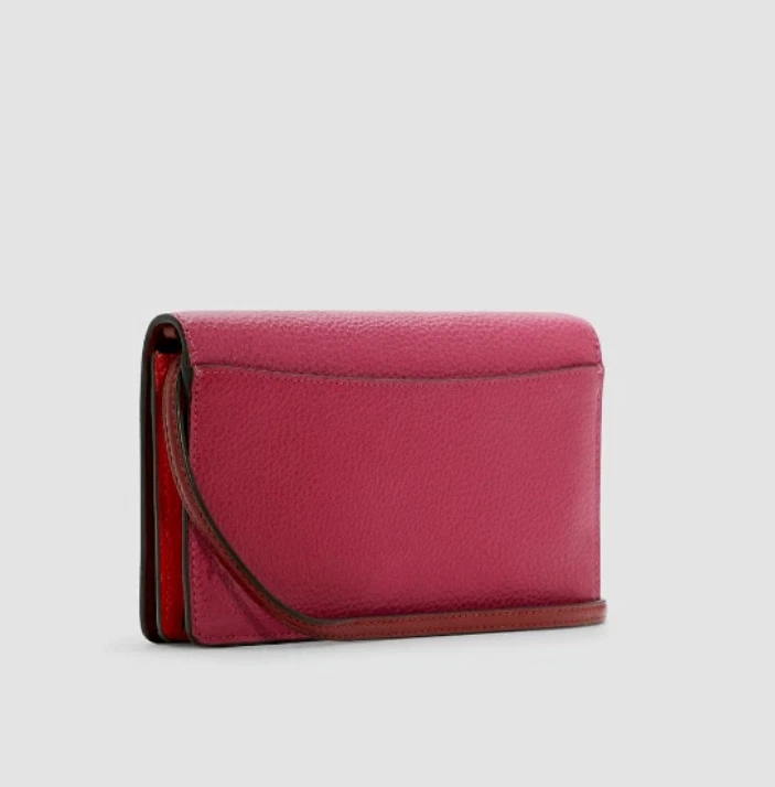 Coach Anna pochette a tracolla pieghevole cavallo e carrozza (C5887) oro viola brillante