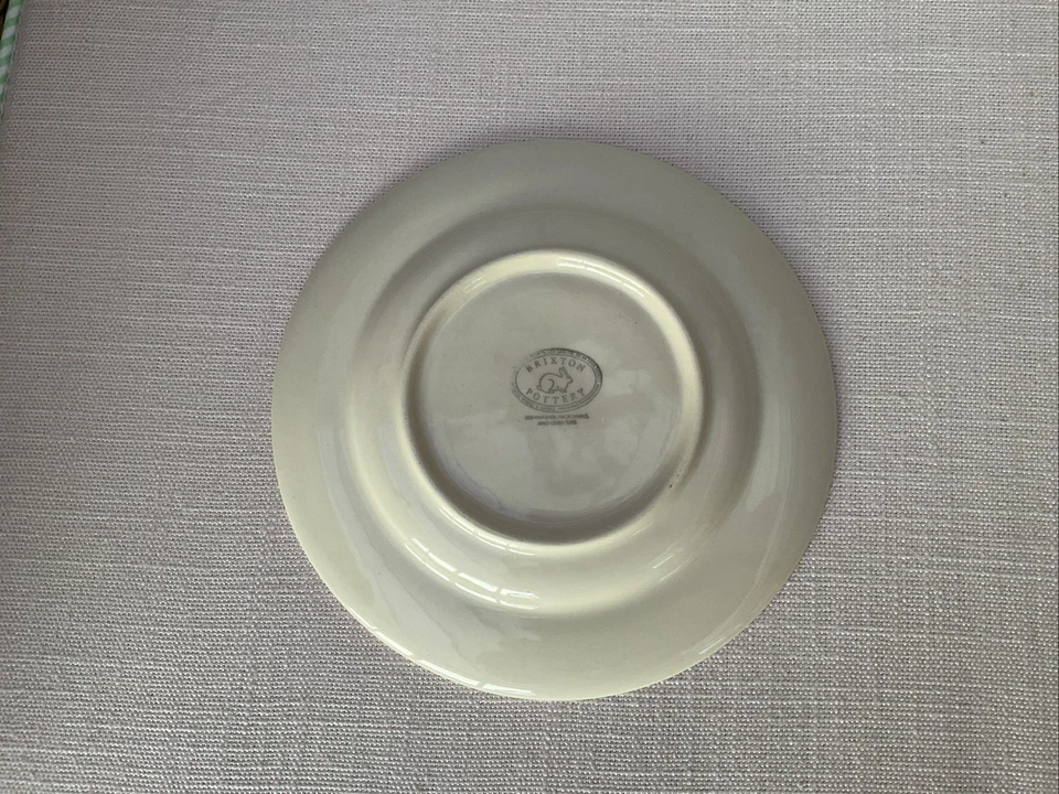 Brixton Pottery Spongeware- ‘Ship’ Design - 7 Inch- Tea Plate- VGC - Image 3 of 3