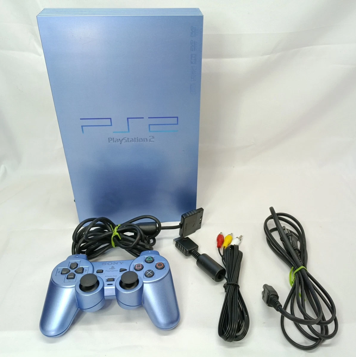 PS2 Aqua Blue Console Controller set Playstation2 NTSC-J Japan