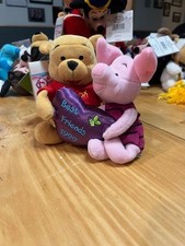 NWT Disney Beanie Baby-Winnie the Pooh and Piglet, Best Friends 1999