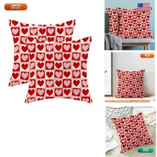 CXMEIFLY Valentines Pillow Covers 18 x 18 Inch Set 2 Red Pink Love Heart