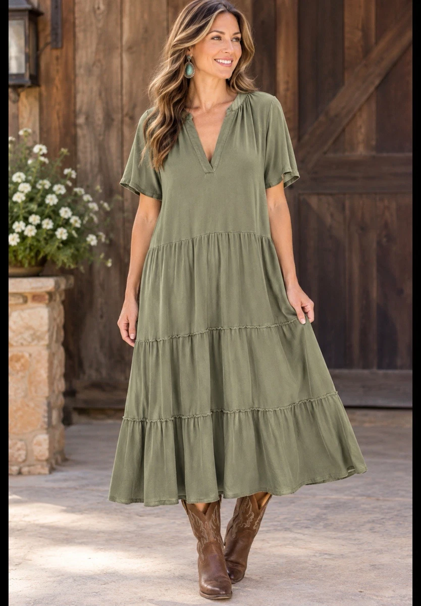 lucky brand green dress Solid Maxi Dresses for Women for sale PLUS
