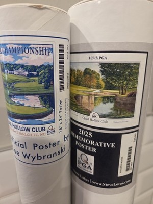 LEE WYBRANSKI AND STEVE LOTUS POSTERS FROM 2025 PGA CHAMPIONSHIP 