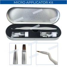 Dental Brush Pen Replaceable Brushes Tips Straight Curved Head Mini Micro Brush