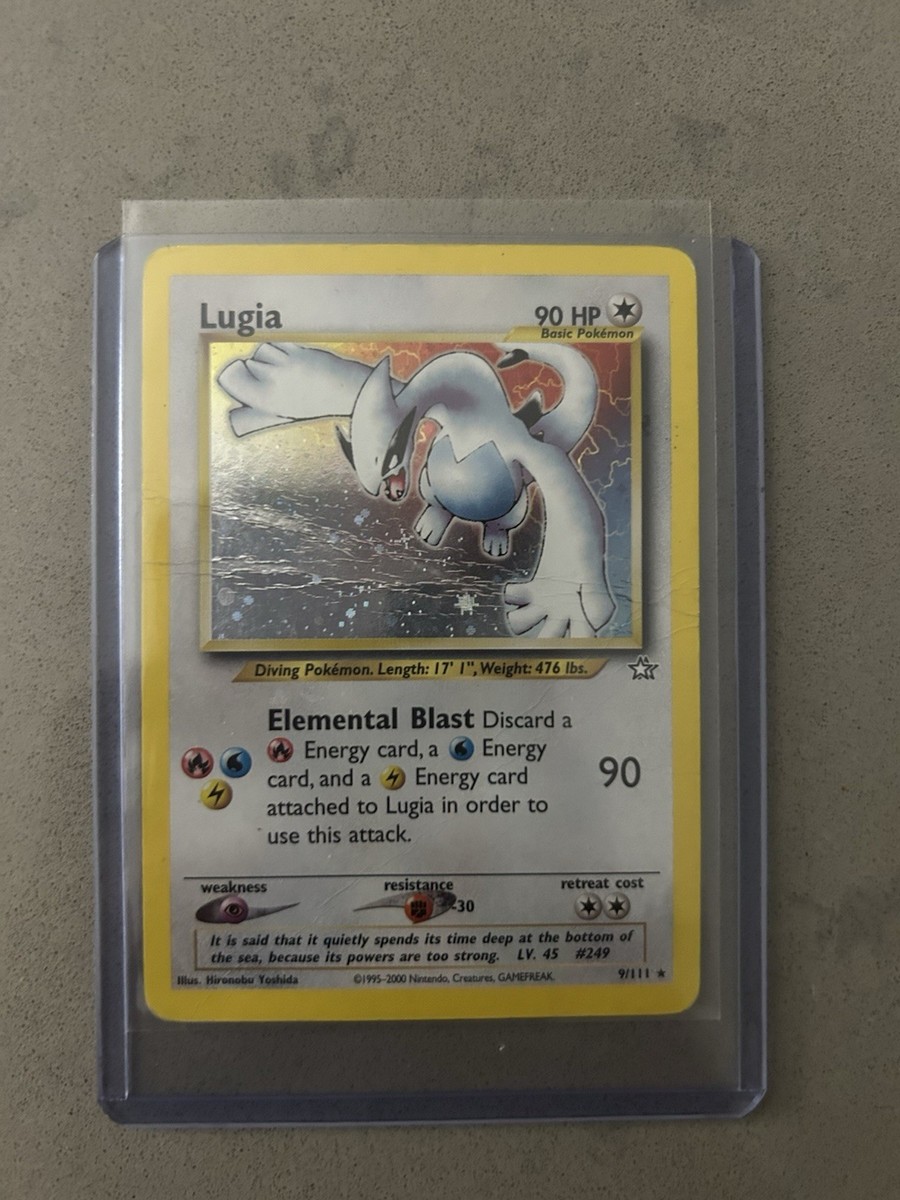Pokémon Lugia Neo Genesis Holo Rare 9/111 90 HP Unlimited English