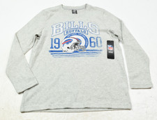 NFL Team Apparel Buffalo Bills Fleece Sweatshirt Womens Medium Gray Long Sleeve