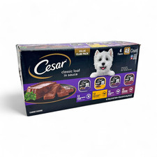 Cesar Classic Loaf in Sauce Wet Dog Food Easy-Peel Variety Pack 3.5 oz 48 Count